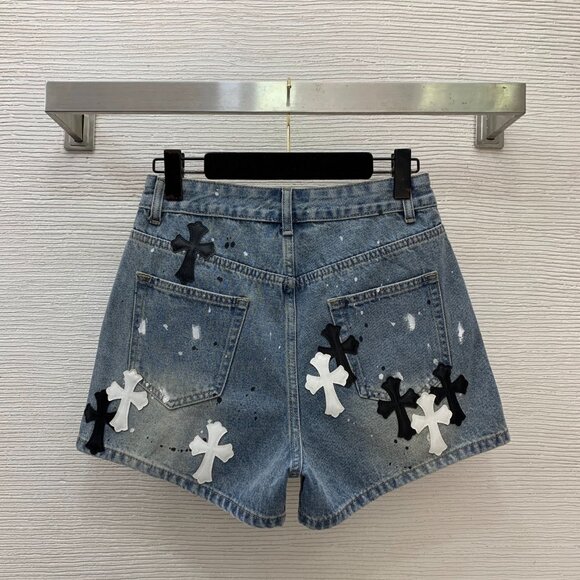 ๐๐ก๐ซ๐จ๐ฆ๐ ๐ก๐๐๐ซ๐ญ Denim Shorts - Picture 7 of 8